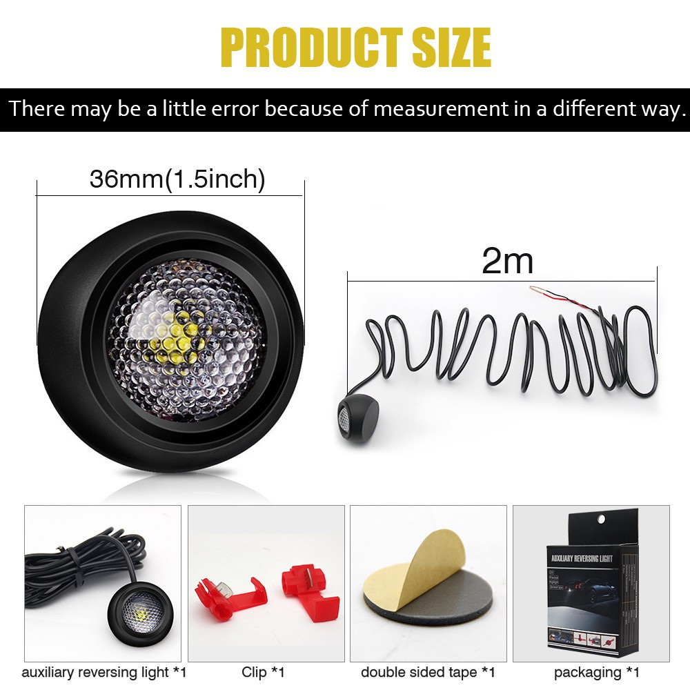 UNI-SHINE LED bổ sung ánh sáng đảo ngược cho ô tô Đèn dự phòng LED phụ trợ đèn làm việc 12V Đèn sương mù Chùm tia LED Đèn lùi 1156