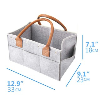 Car Caddy Organiser, Nappy Organiser Grey Basket Stroller (Gray)