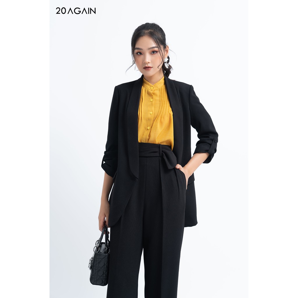 [Mã FAMALLT5 giảm 15% đơn 150k] Áo khoác vải 2 lớp dài cổ sam - VDA0673 - 20 Again | BigBuy360 - bigbuy360.vn