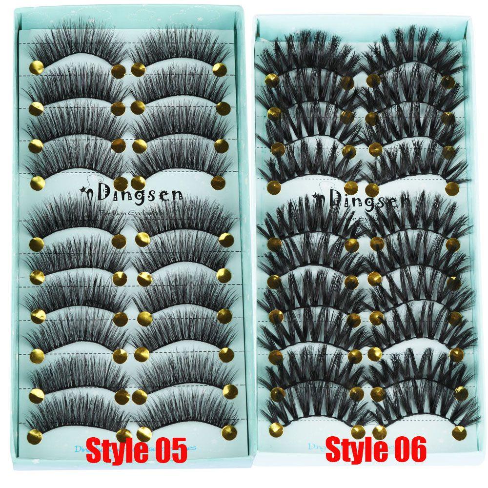 Set 10 Cặp Lông Mi Giả SKONHED 1 SKONHED 3D Handmade Thời Trang Dành Cho Nữ