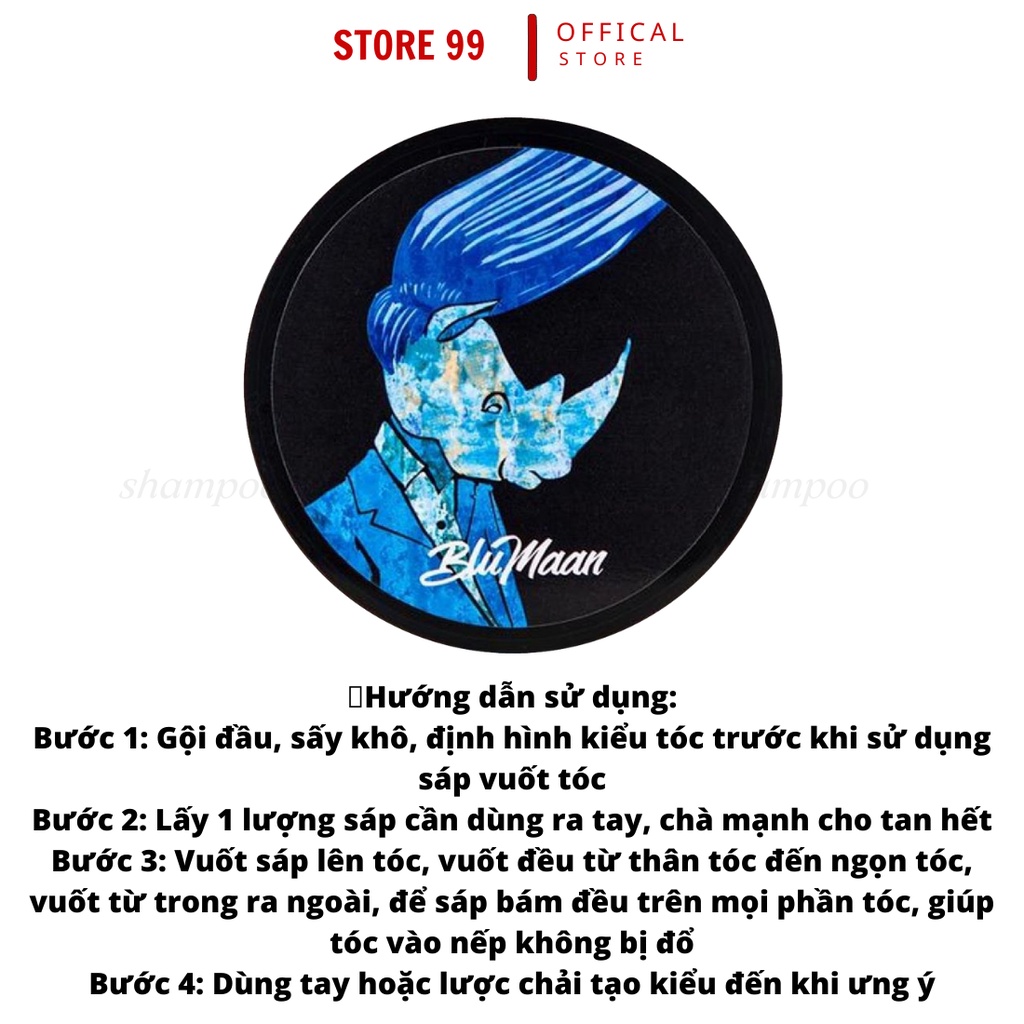 Sáp vuốt tóc BluMaan Styling Meraki tạo kiểu tóc keo vuốt tóc nam nữ bồng đẹp