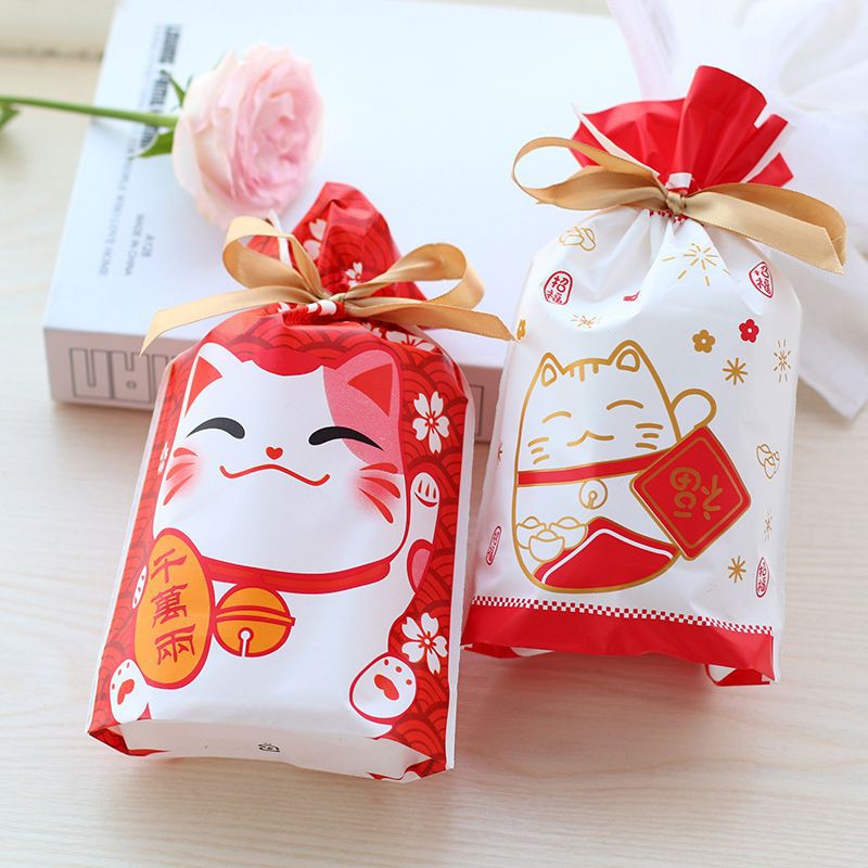 10 Túi đựng bánh cookie ( bánh pia ) có dây rút