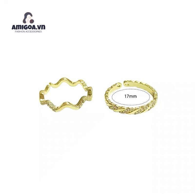 ✨✨Nhẫn Hở Siêu Nhẹ Thiết Kế Sang Trọng Thời Trang Cao Cấp Cho Nữ