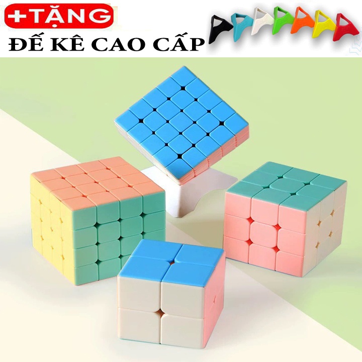 [Bộ Sưu Tập] Rubik Macaron 2x2 3x3 4x4 5x5 Pyraminx - Rubik Biến Thể Stickerless