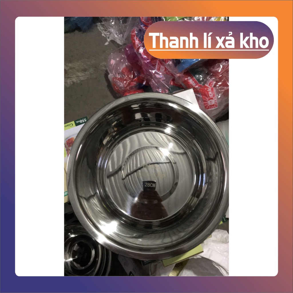 Thau inox 💖𝑭𝑹𝑬𝑬𝑺𝑯𝑰𝑷💖 Chậu Inox 304 - Âu Inox 304 Hàng Cao Cấp Nhập Khẩu Trực Tiếp Dày Dặn, Đẹp