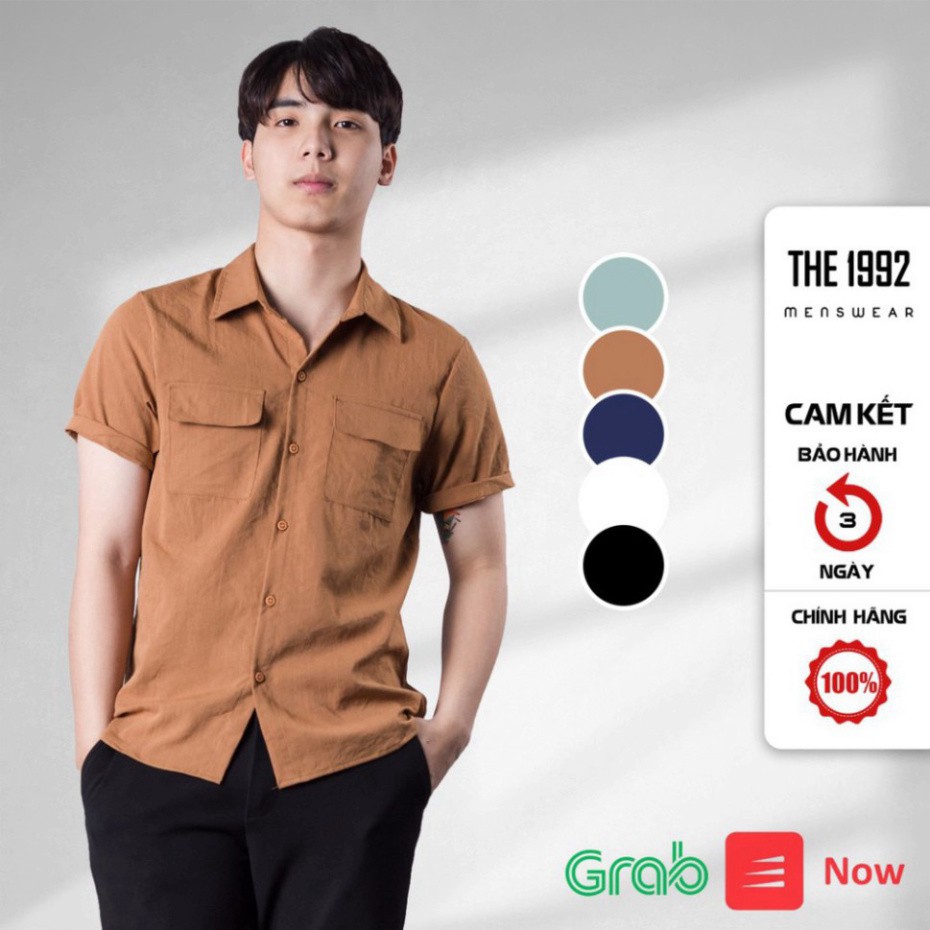 Áo đũi nam cổ bẻ Sơ mi đũi Áo có cổ túi hộp vip | BigBuy360 - bigbuy360.vn