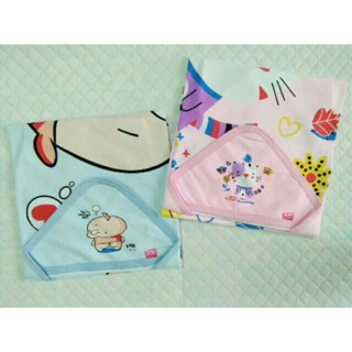 Chăn ủ hè có mũ cotton 100% hàng đẹp cho bé
