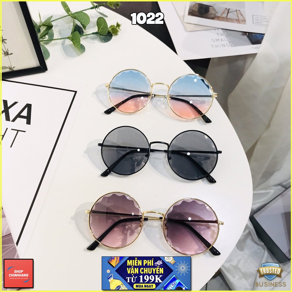 KÍNH MÁT NỮ GỌNG RĂNG CƯA ĐỘC LẠ FORM TRÒN THỜI TRANG SH1022