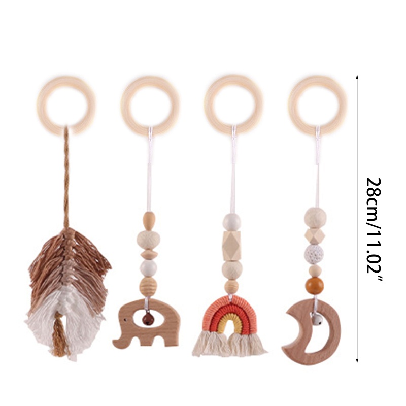 Bộ 4 Món Đồ Chơi Treo Cho Bé Sơ Sinh Mọc Răng