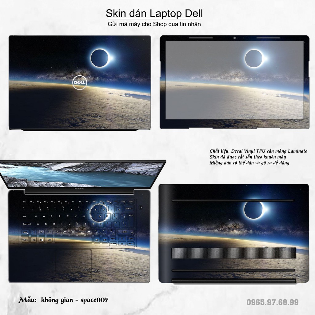 Skin dán Laptop Dell in hình không gian nhiều mẫu 2 (inbox mã máy cho Shop)