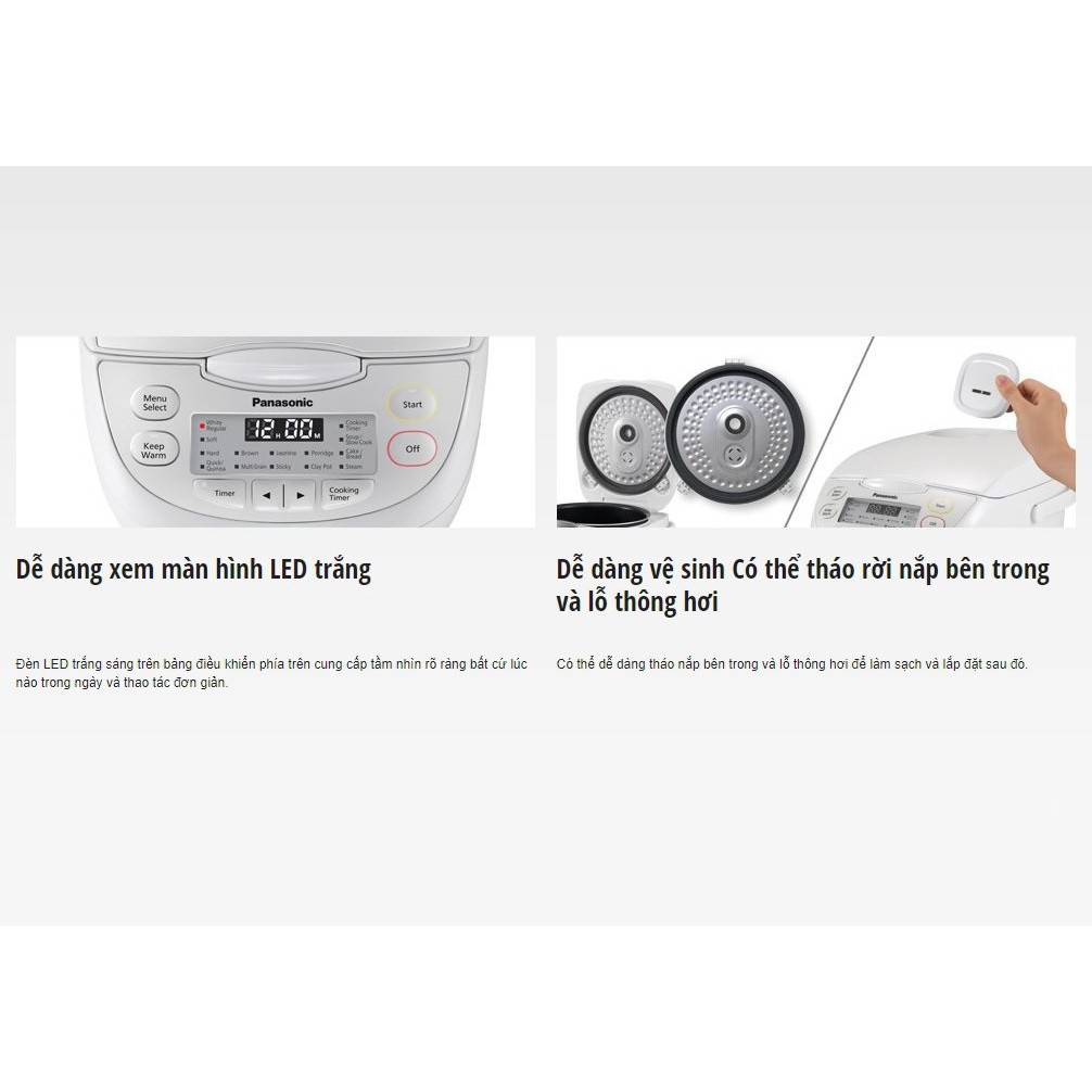 Nồi cơm điện tử Malaysia Panasonic SR-CL188WRA 1.8 lít