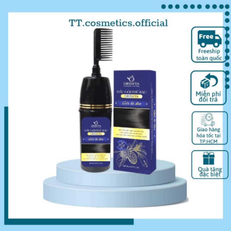 Dầu gội đen tóc, dầu gội phủ bạc Orenya gội là đen, không xót, phai màu