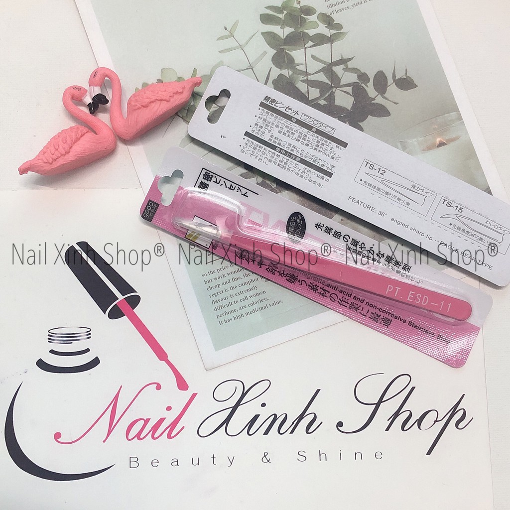 Nhíp gắp đá nail, nhíp gắp mi, dụng cụ nail - mi cao cấp, chuyên dụng nail - mi salon hot 2020