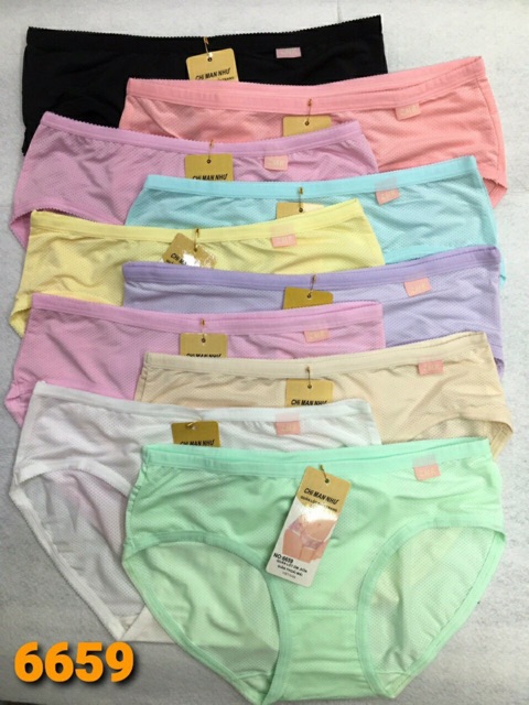 10 Quần lót (6659) su thông hơi lưng vừa