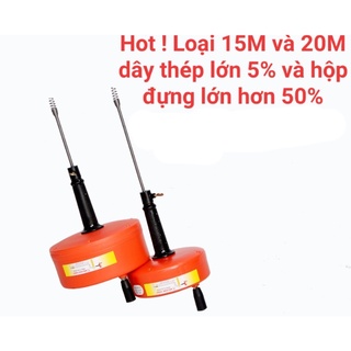 Dụng cụ thông ống 20m bửu nghệ thành lò xo thép,thông được nhiều loại lavabo,ống nước, ống cống phòng tắm gshome