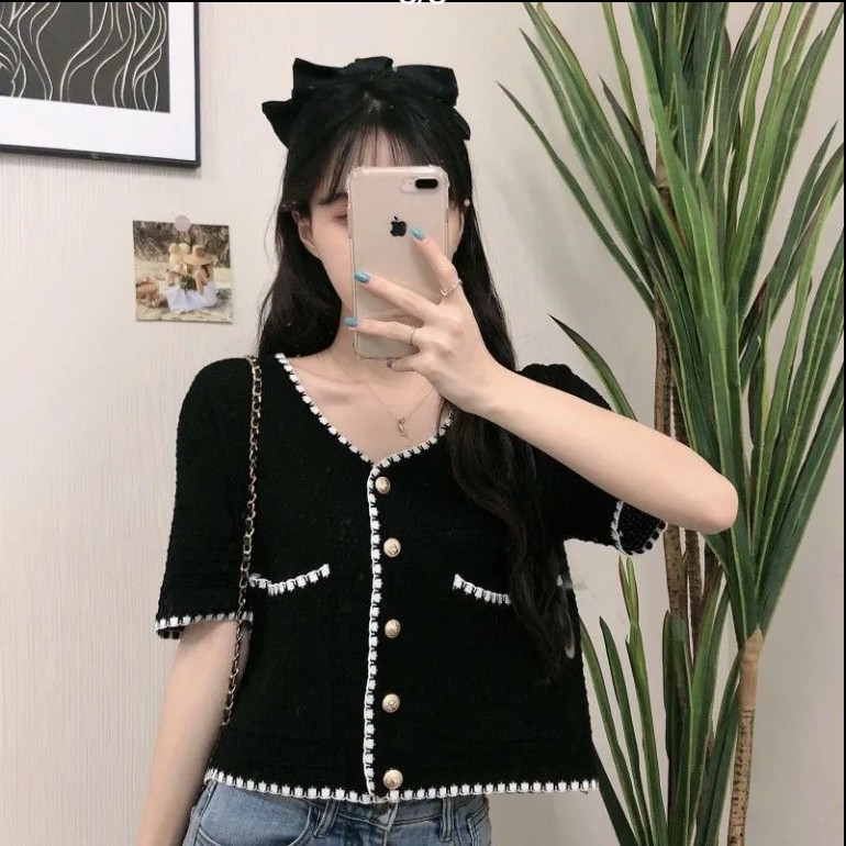 Women Summer Fashion Knit Short Sleeve Shirt