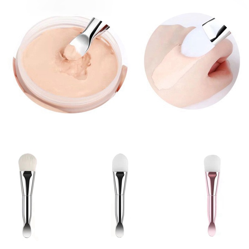 1 Cọ Silicon Mềm Hai Đầu Dùng Để Quét Mặt Nạ Chăm Sóc Da