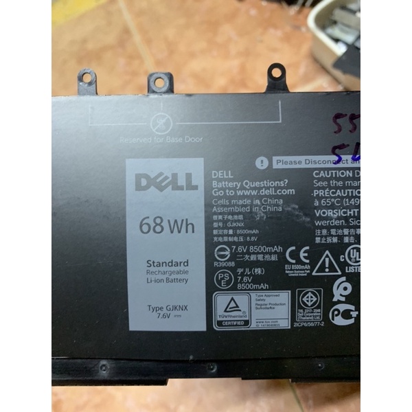 Pin zin xác dell gjknx battery 5280 5480 5580 3520 lấy mach sạc vỏ