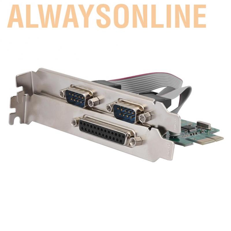 Bộ chuyển đổi PCI-E sang 2 thẻ nối + 1 khe cắm song song mở rộng PCI LPT chất lượng cao