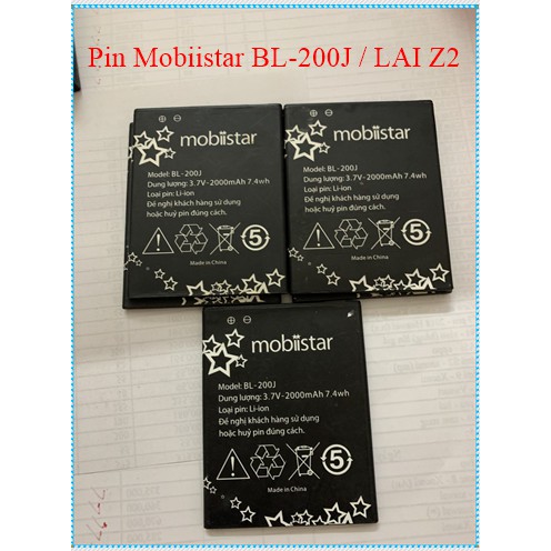 Pin BL 200J/ LAI Z2 Mobistar (Pin cũ tháo máy)