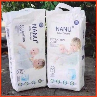 Bỉm nanu ⚜️freeship⚜️ bỉm quần nanu m /l /xl / xxl / xxxl / combo 2 bịch.100 chiếc