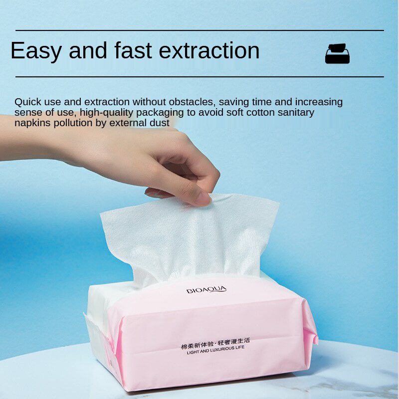 Khăn tẩy trang BIOAQUA vải cotton mềm mại làm sạch da mặt dịu nhẹ  | BigBuy360 - bigbuy360.vn