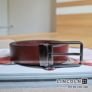 Dây lưng da bò một lớp L21DL02, Dây lưng nam khóa kim