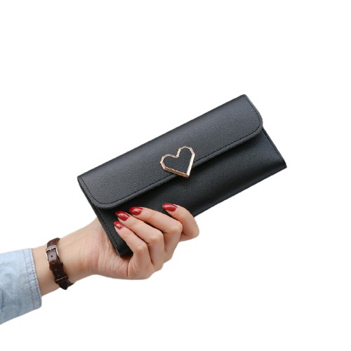 Ví Nữ Dài 💚𝗙𝗥𝗘𝗘𝗦𝗛𝗜𝗣 💚Ví Nữ Dài Cầm Tay Hình Trái Tim Siêu Đẹp Nhiều Ngăn Tiện Dụng VD05 - VIMITA