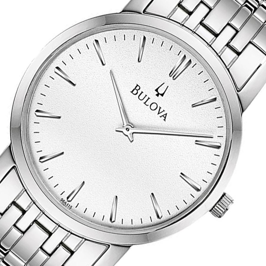 Đồng Hồ Bulova Nam Dây Kim Loại Pin-Quartz 96A115 - Mặt Trắng (38mm)