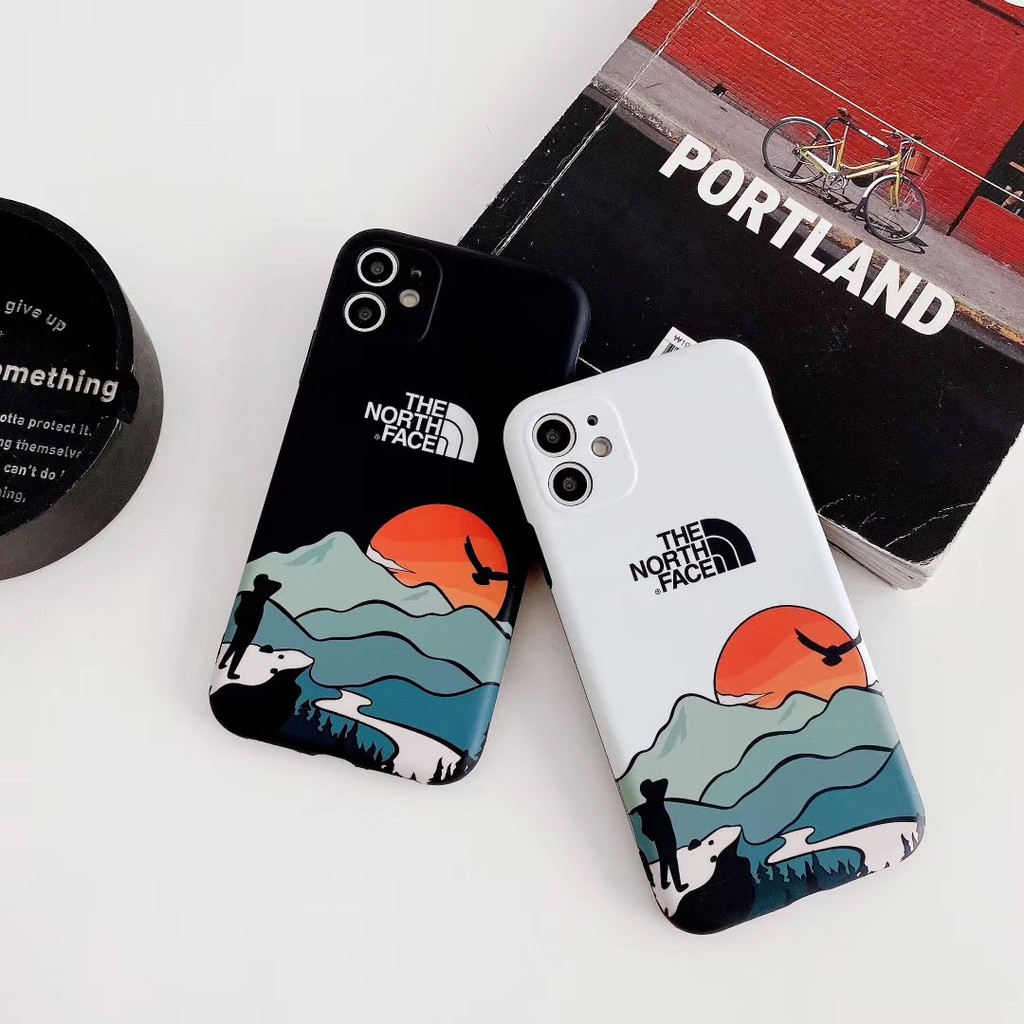 iPhone12 12Promax 12Mini Ốp điện thoại silicone nhám in hình The North Face cho Iphone 7plus 8 + X Xr Xsmax 11 11promax | BigBuy360 - bigbuy360.vn