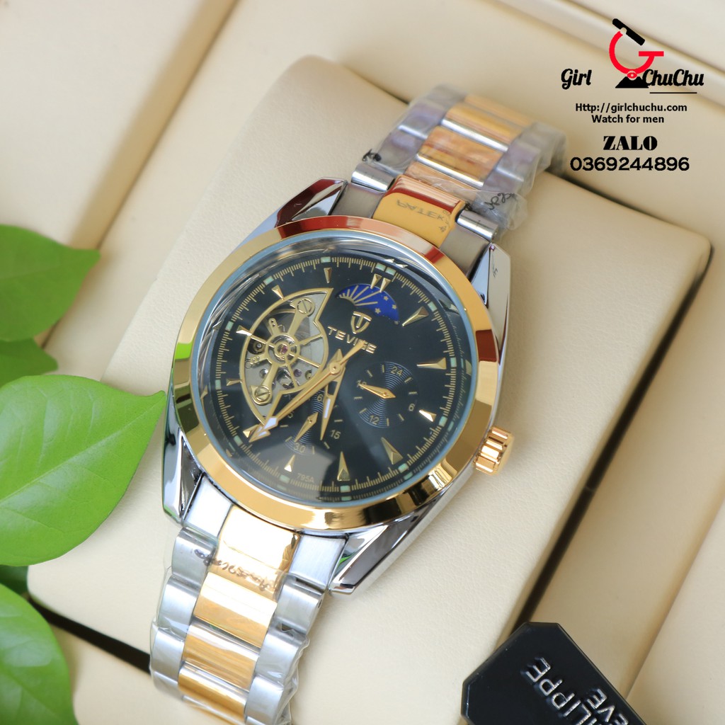 Đồng hồ nam Tevise cơ lộ máy phong cách trẻ trung, máy chạy cơ automatic không cần dùng pin