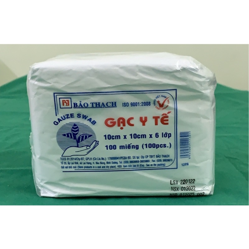 Gạc sạch Bảo Thạch 100 miếng