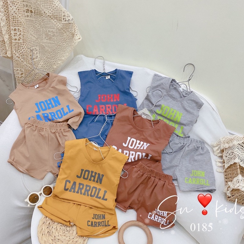 Bộ ba lỗ quần chip thun lạnh Minky Mom in họa tiết đáng yêu cho bé trai bé gái từ 4-15kg mặc ở nhà - Riokids BL4