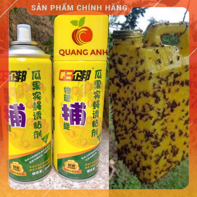 Thuốc diệt ruồi vàng, côn trùng dạng chai xịt 450ml