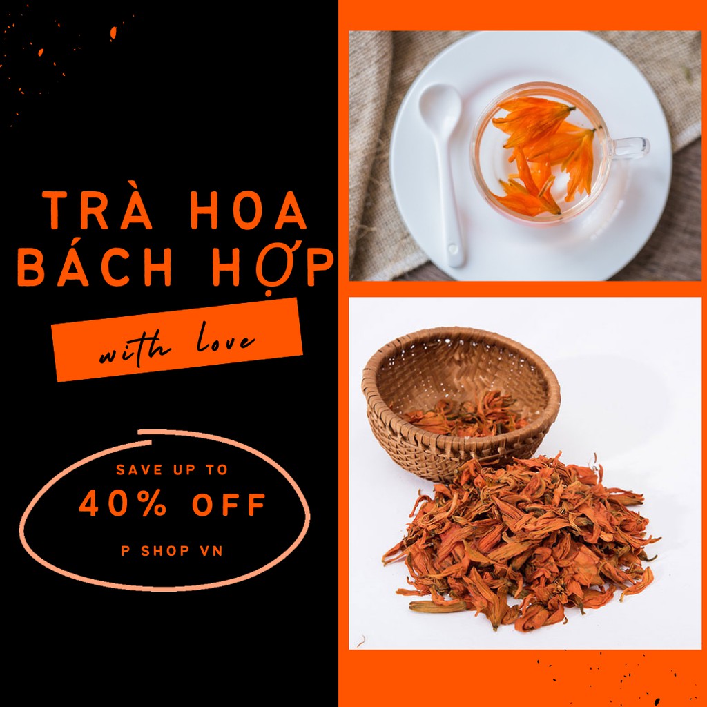 Trà hoa bách hợp sấy lạnh gói 20 gram - Giúp an thần, ngủ ngon, làm đẹp