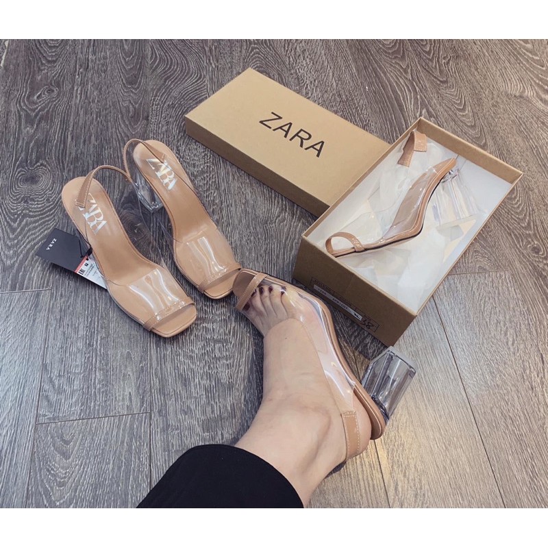 Sandal Za.ra xuất xịn 2 màu Đen -Kem