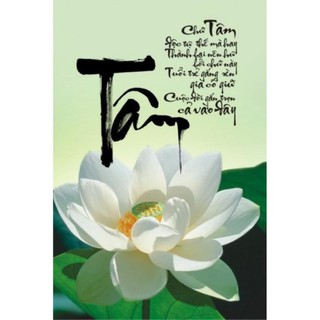 Tranh đính đá 5D , Tranh chữ Tâm đính full đá