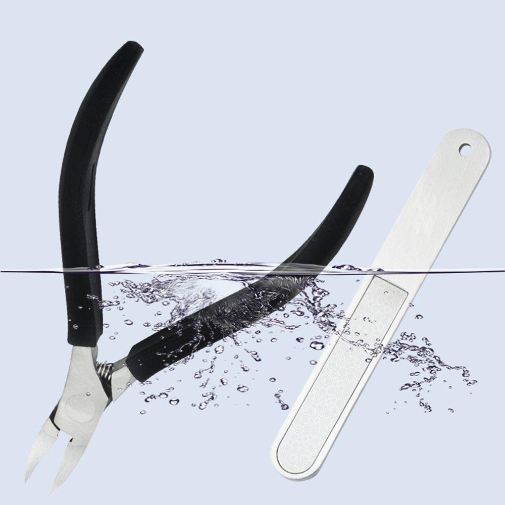 AROMA Kềm Cắt Móng Tay Bằng Thép Không Gỉ Tay Cầm Silicone Tiện Dụng