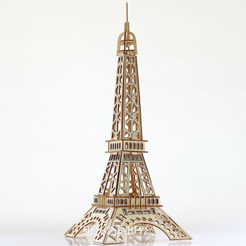 các miếng gỗ 3d để ghép bảng gỗ tháp Paris mô hình ba chiều để lắp ráp đồ chơi lắp ráp gỗ