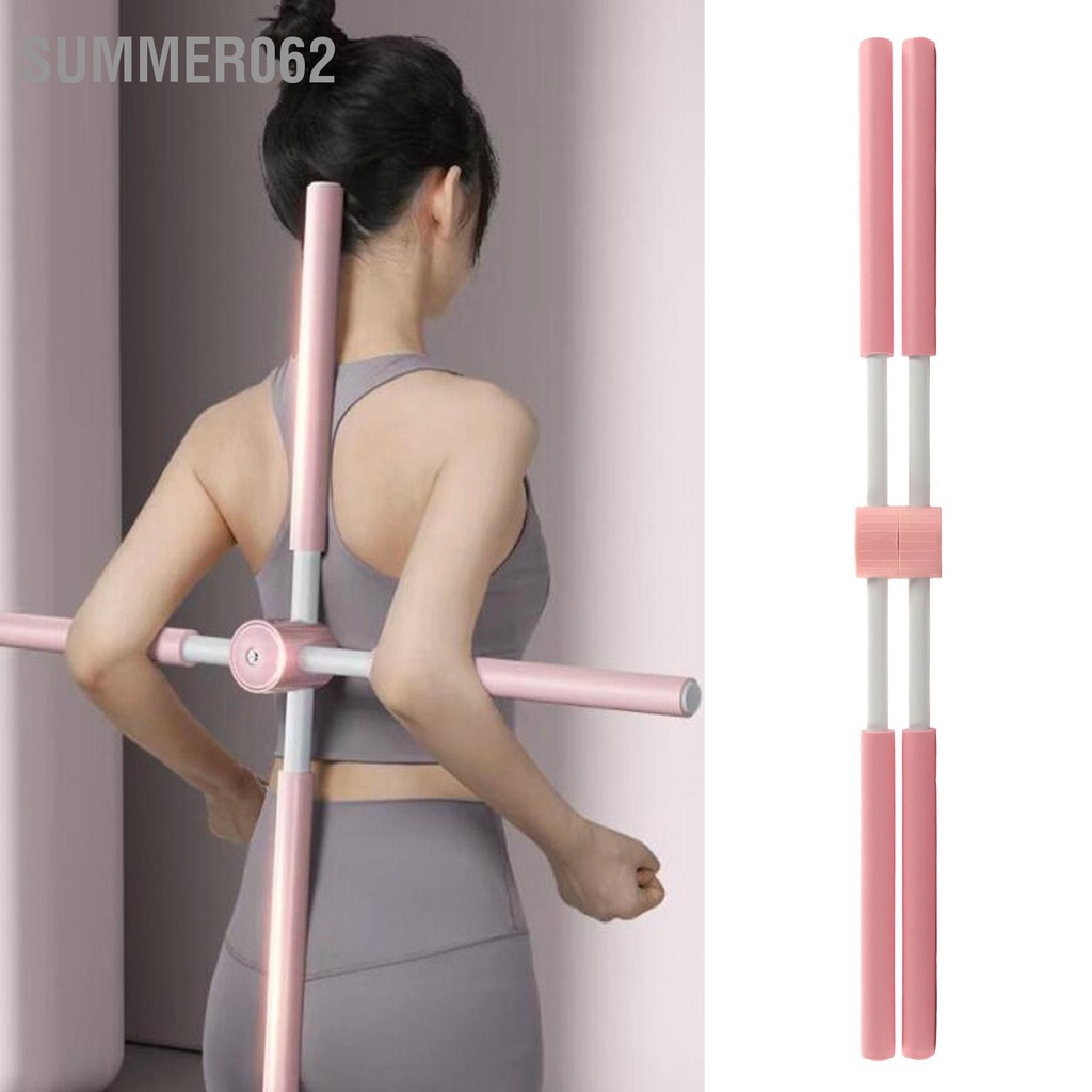 [Hàng Sẵn] Gậy Yoga Body Stick Mở Lưng đứng Chỉnh sửa Tư thế Vai Màu hồng để Tập luyện cho Người gù lưng【Summer062】