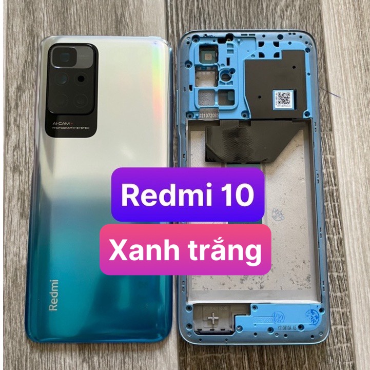 bộ vỏ zin hãng xiaomi redmi 10 full đồ kèm( kính cam,lưng,sườn,phím bấm)