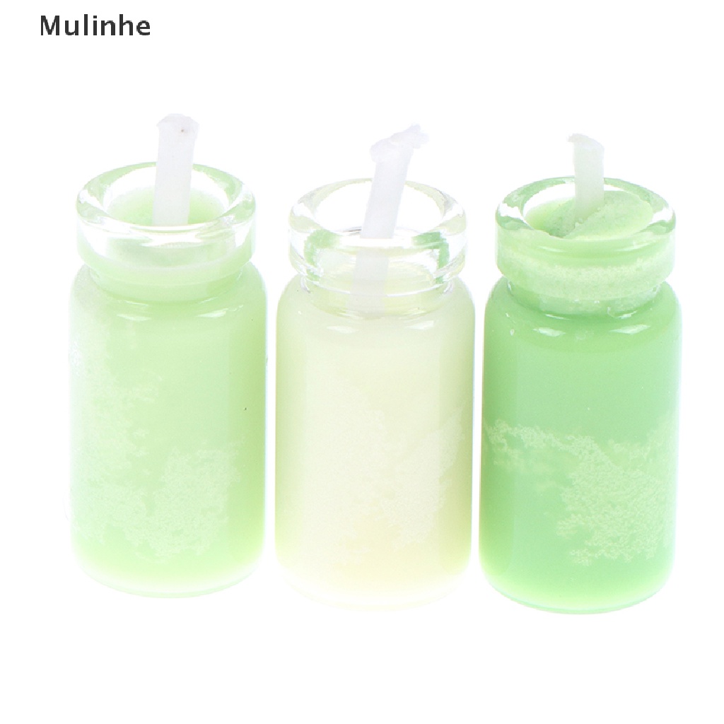 Set 1 / 3 Nến Mini Tỉ Lệ 1 / 12 Dùng Để Trang Trí Nhà Búp Bê