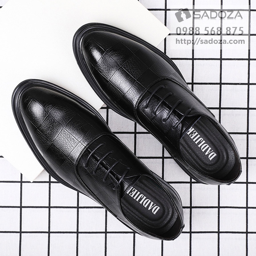 Giày Oxford Nam Đẹp Da Bò Cao Cấp Buộc Dây SADOZA Giày Tây Nam Công Sở Hàng Hiệu GNK15