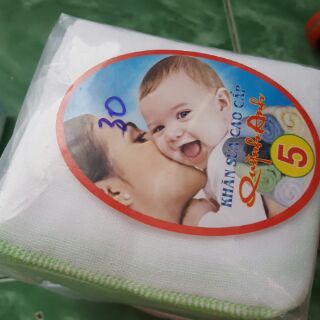 KHĂN SỮA 5 LỚP CHO BÉ 25×25 cm