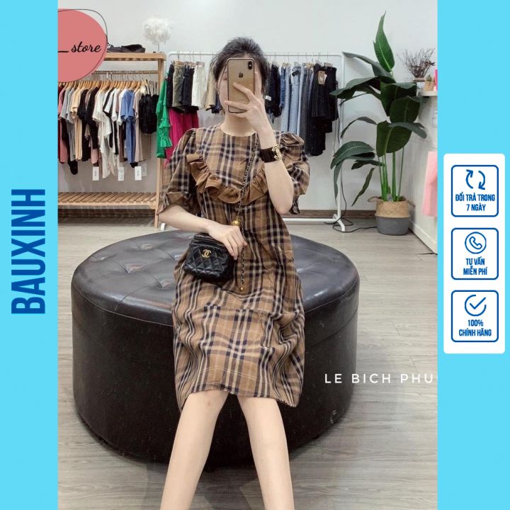 Váy bầu xuông - Váy bầu đuôi cá thiết kế dự tiệc công sở mùa hè, siêu mát Thấm Mồ Hôi Tốt, đầm bầu Freesize từ 45 đến 70