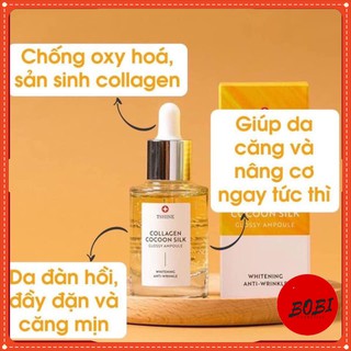 Tinh Chất Collagen Cocoon Silk Glossy Ampoule Tshine 30ml - serum chống lão hóa, trắng da