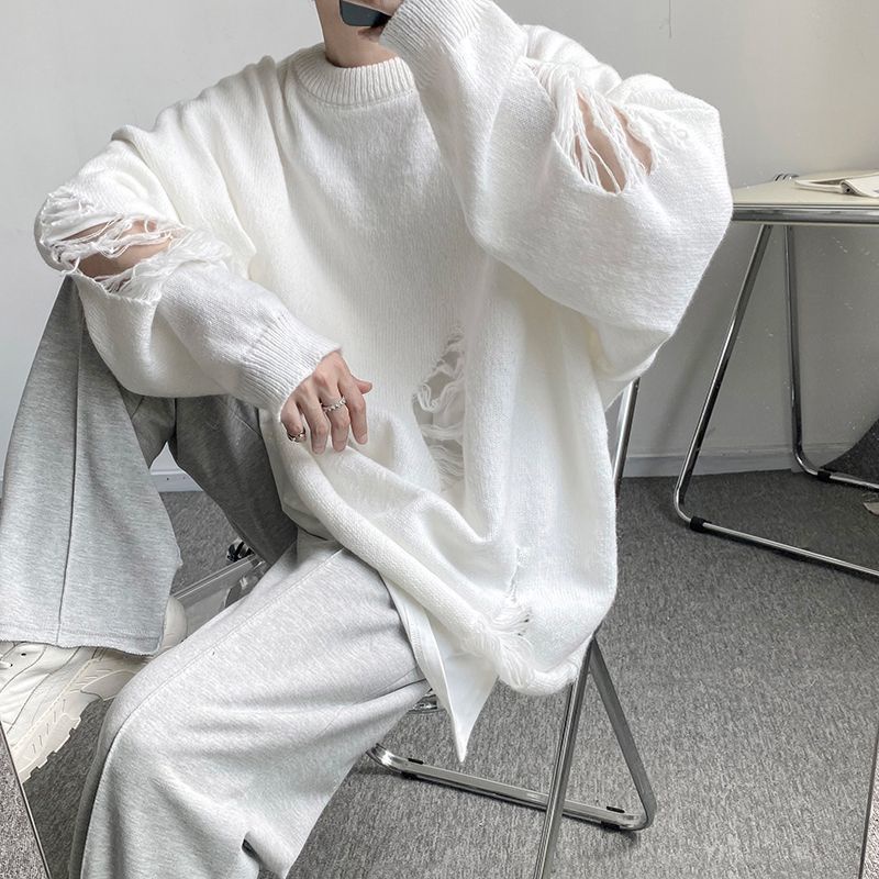 Áo Sweater Dệt Kim Cổ Tròn Màu Sắc Đơn Giản Thời Trang Mùa Đông Cho Nam Và Nữ
