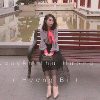 Sơ mi hoa cổ nơ