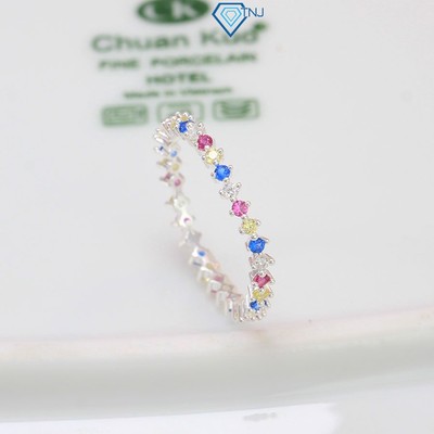 Nhẫn nữ bạc 925 đính đá đa sắc đẹp giá rẻ cá tính NN0324 Trang Sức TNJ