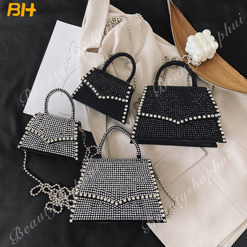 Túi Xách Đeo Vai Kiểu Vuông Đính Đinh Tán Thời Trang Dành Cho Nữ